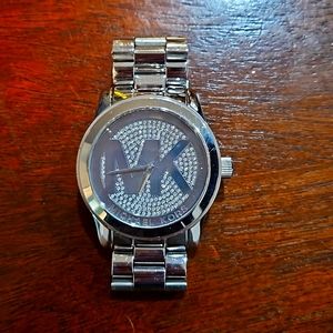 Michael Kors big face silver watch